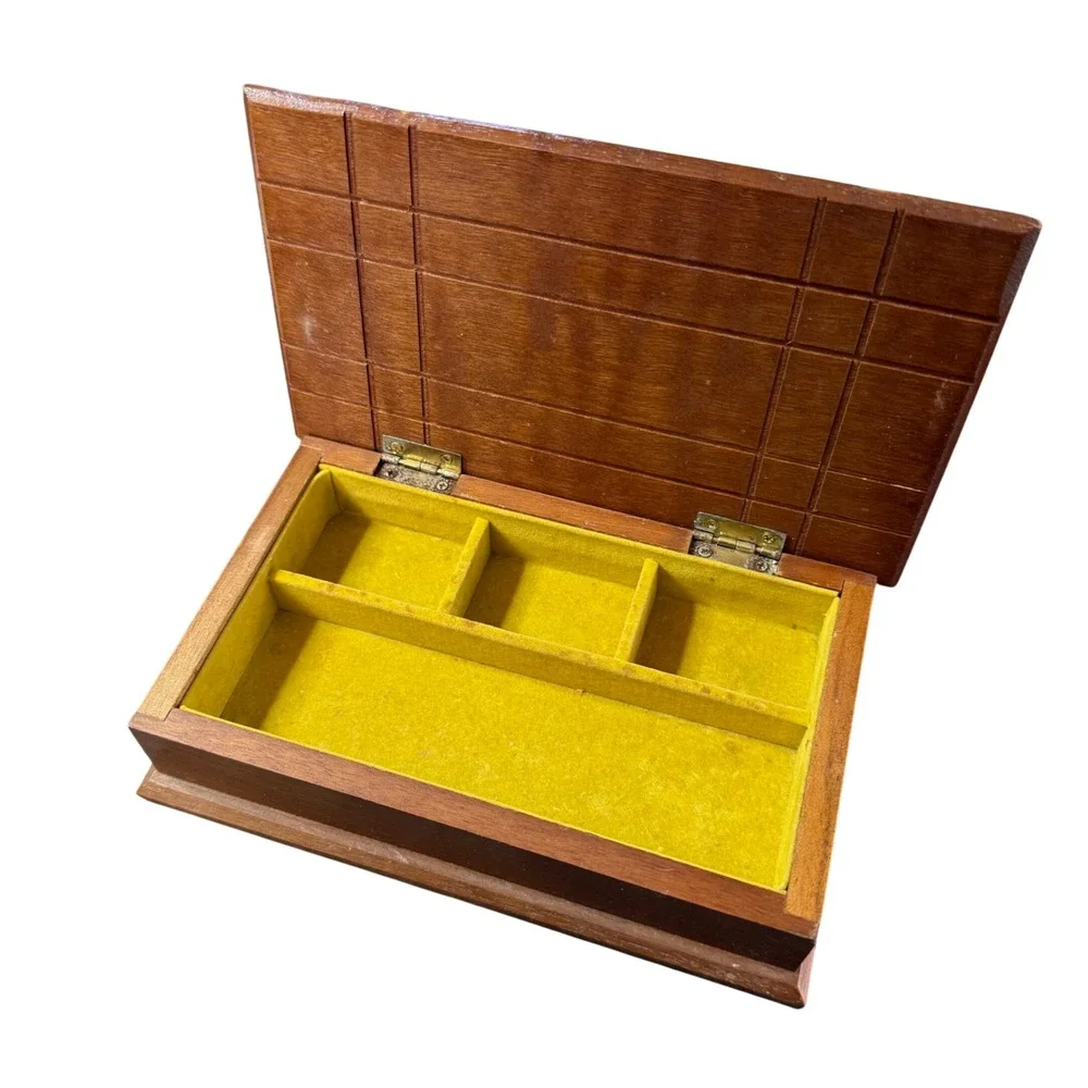 Wooden‎ Jewelry Box Keepsake Trinket Organizer with Compartments
